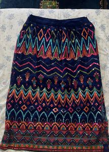 Stunning Sequin Embroidered Navy cord set