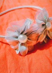 Silver Flower Headband