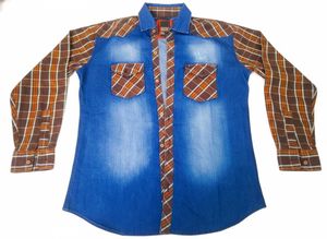Denim & Plaid Shirt