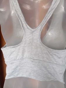 Ruched Grey Tank Top