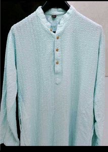 Light Blue Sequined Kurta