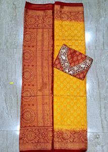 Elegant Yellow silk Saree