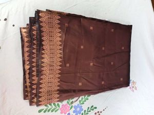 Elegant Silk Saree with Brocade Border