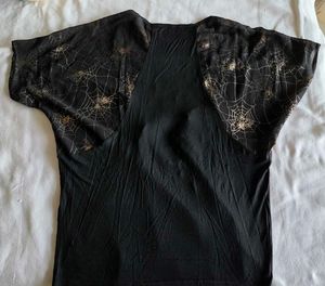 Halloween Spiderweb Print T-Shirt