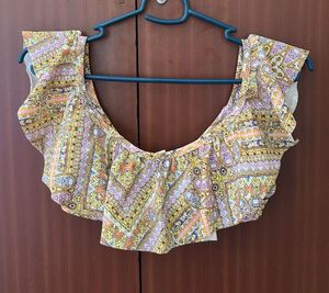 Victoria’s secret Patterned Off-Shoulder Crop Top