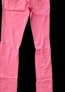 Peach Colour Pant For Women .