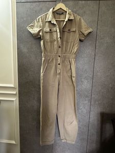 Stylish Khaki Utility Jumpsuit