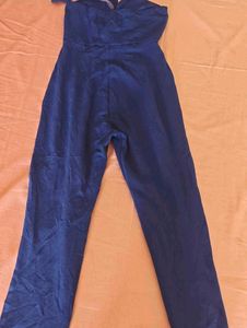 Royal Blue Strapless Jumpsuit