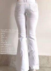 low waisted white bootcut