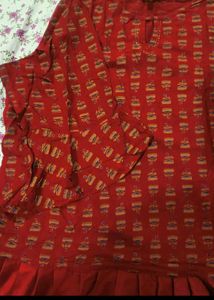 Global desi Rustic red Peplum Top