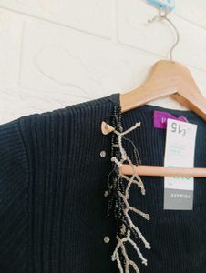 Primark Black Cardigan - Beaded Detail