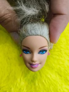Barbie Doll Head Blonde Hair Blue Eyes