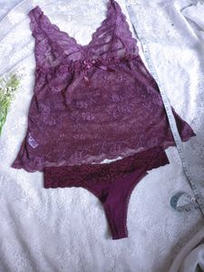Lace Cami & Thong Set