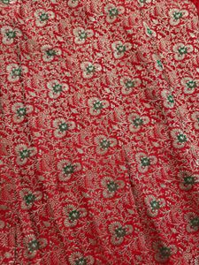 Bridal Red Silk Saree with Gold Border