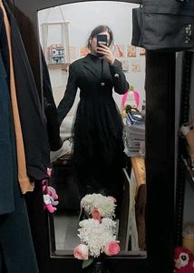 Black Modelling Style Ruffle Dress