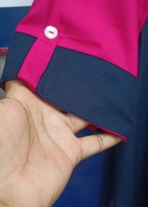 Color Block Embroidered Kurti