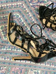 Black Gladiator Strappy Heels
