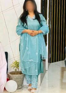 Elegant Teal Embroidered Kurta Set