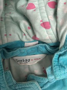 Cute Blue Hooded Jacket with Floral Embroidery