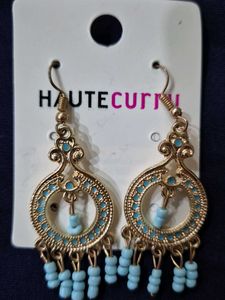 Boho Turquoise Beaded Dangle Earrings