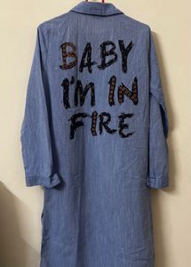 Blue A-line Top