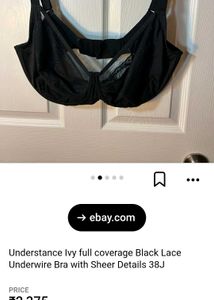 Black Lace Strappy Bra