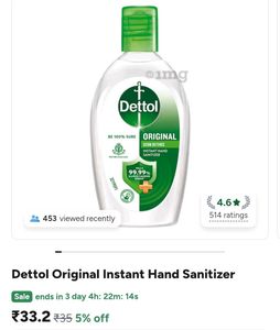 Dettol Instant Hand Sanitizer (5 peace combo)