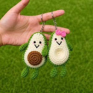 Cute Crochet Avocado Keychains (Pair)