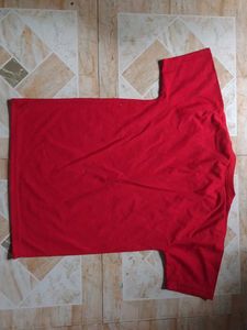 Hand-Painted Red Butterfly T-Shirt