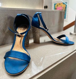 CATWALK Blue Embellished Heel Sandals