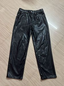 H&M Black Faux Leather Pants