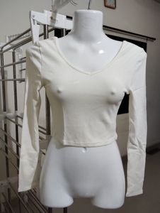 S- White,offwhite,Cream Long Sleeve Crop Top