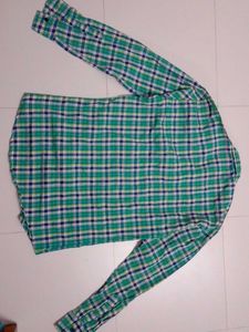 Men's Green Plaid Casual Shirt