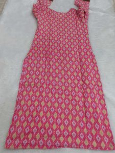 Pink Printed Kurta and Pants Set