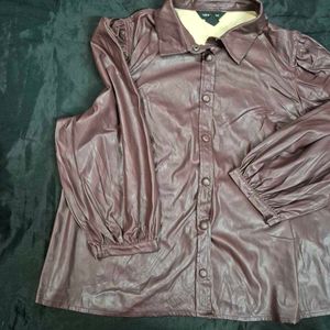 New Look Faux Leather Shirt