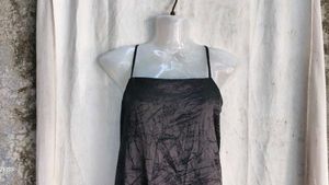 Sleek Black Spaghetti Strap Dress