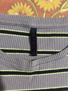 Kraus Striped Cropped Top