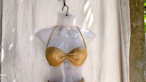 5254. Metallic Gold Bikini Set