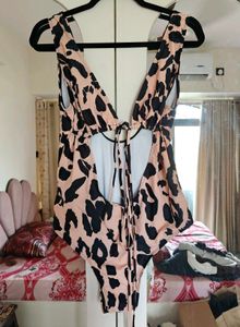 Leopard Print One-Piece Swimsuit