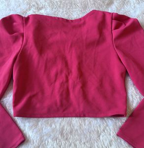 Hot Pink Bolero Blazer with Studs