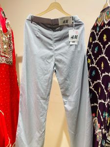 Elegant Grey Wide-Leg Trousers