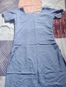 Solid Blue Kurta