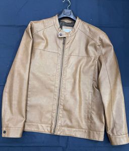 Stylish Brown Faux Leather Jacket