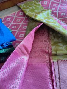 BEAUTIFUL GREEN AND PINK 🩷 SAREE