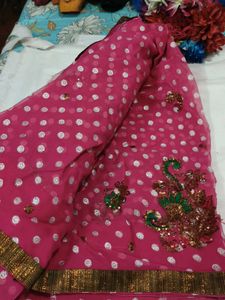 Beautiful Pink Saree with blouse
