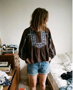 Bohemian brown top