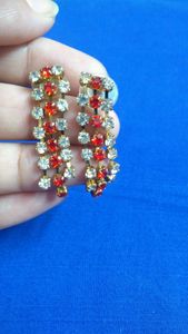 Red and white stone necklace