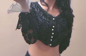 Elegant Black Embellished Blouse