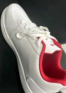 Campus White &amp; Red Sneakers