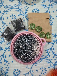 Assorted Pearl Beads &amp; Craft Supplies
